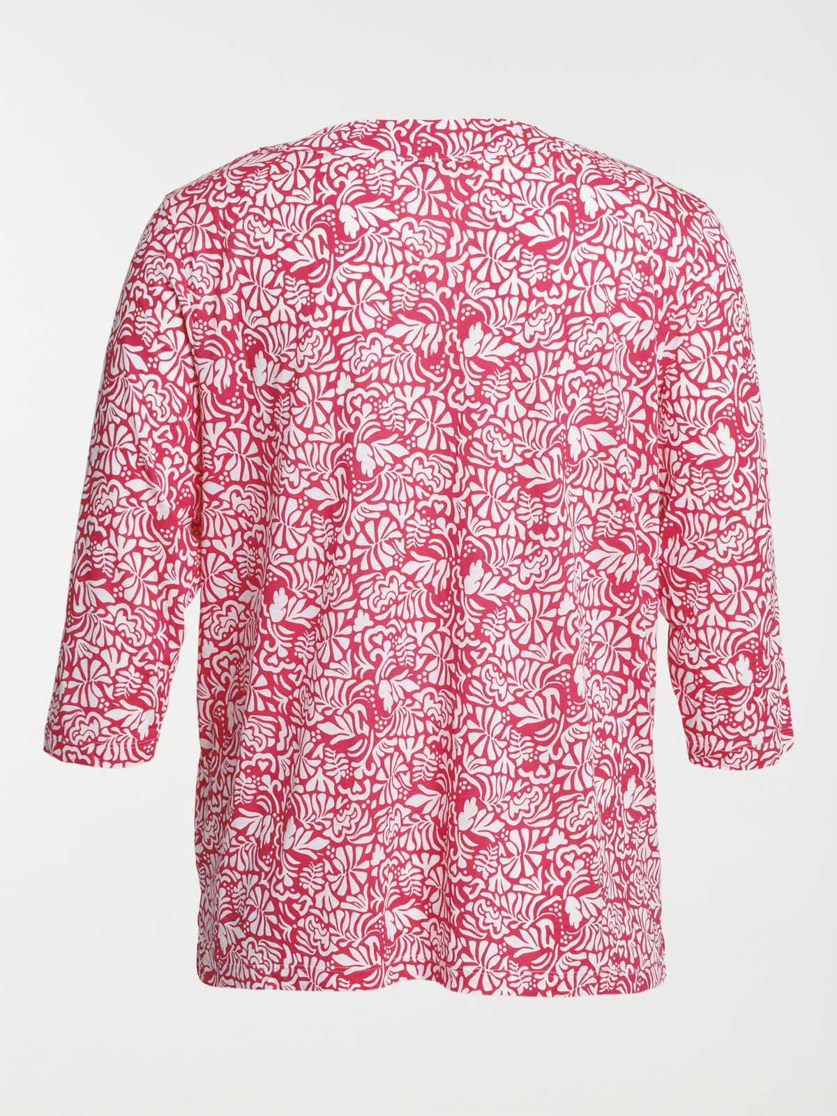 T-shirt col V grande taille femme