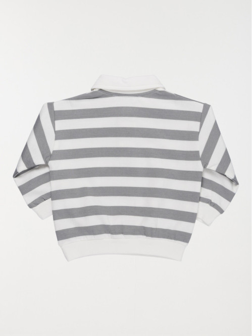 Sweat polo rayé garçon (3-36M)