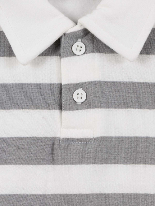 Sweat polo rayé garçon (3-36M)