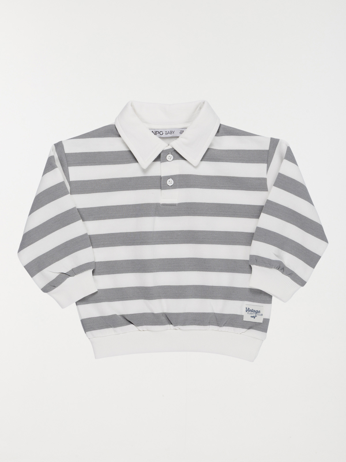 Sweat polo rayé garçon (3-36M)