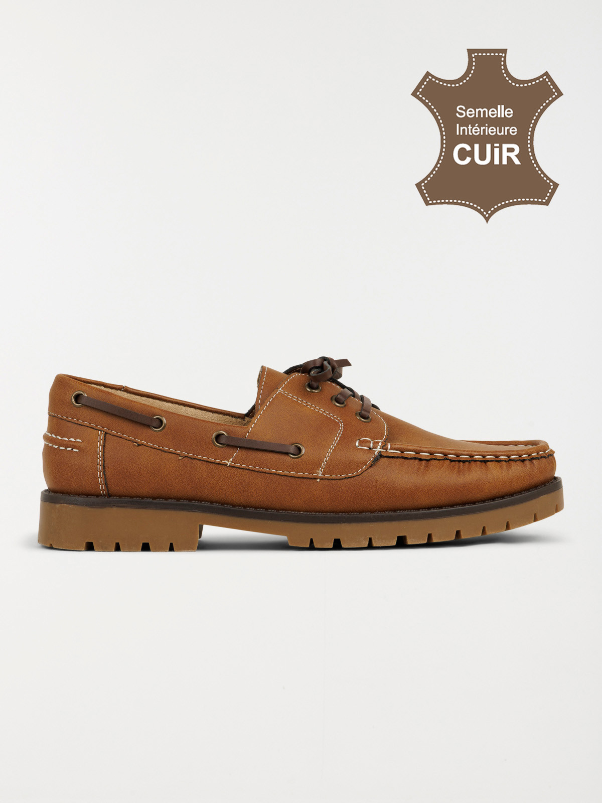 Chaussure bateau tan homme (40-45)