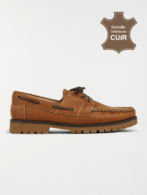 Chaussure bateau tan homme...