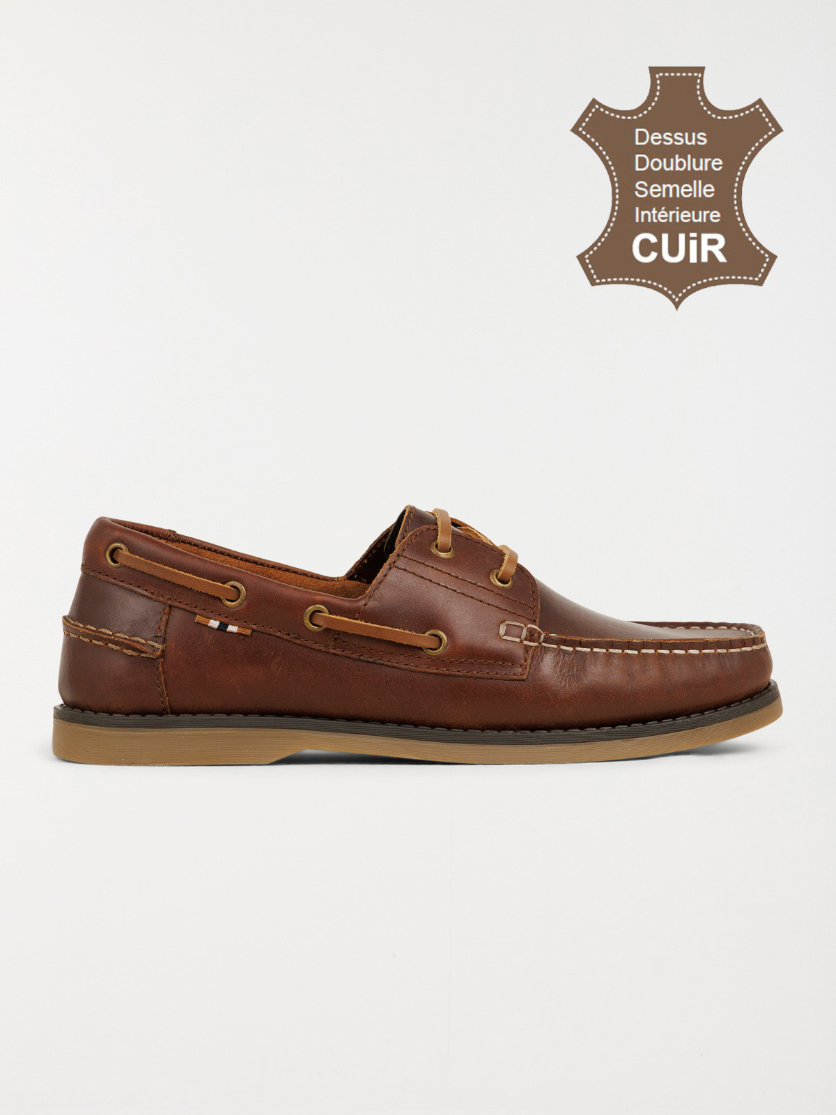 Chaussure bateau homme marron (40-45)