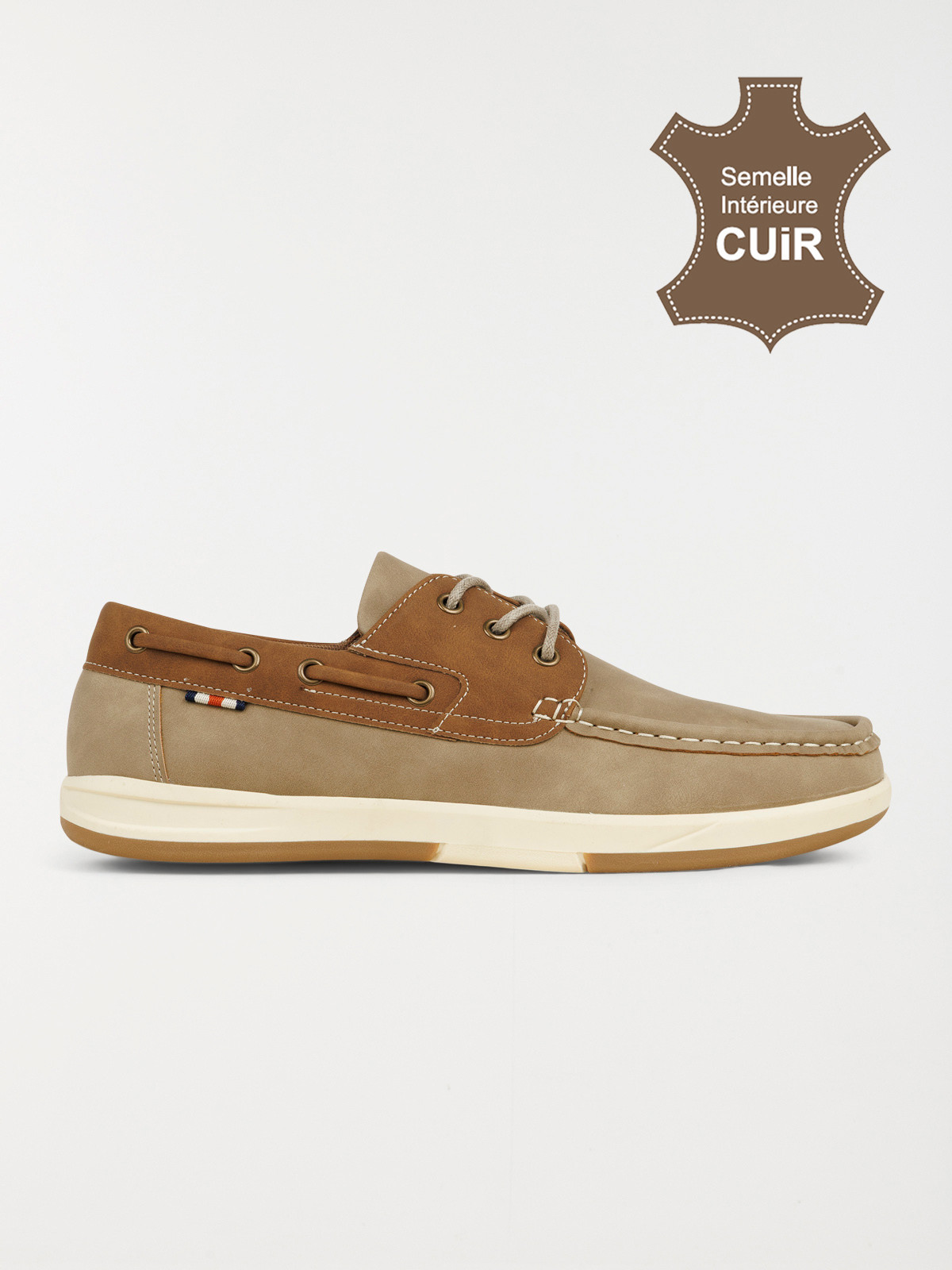 Chaussure bateau bicolore homme (40-45)