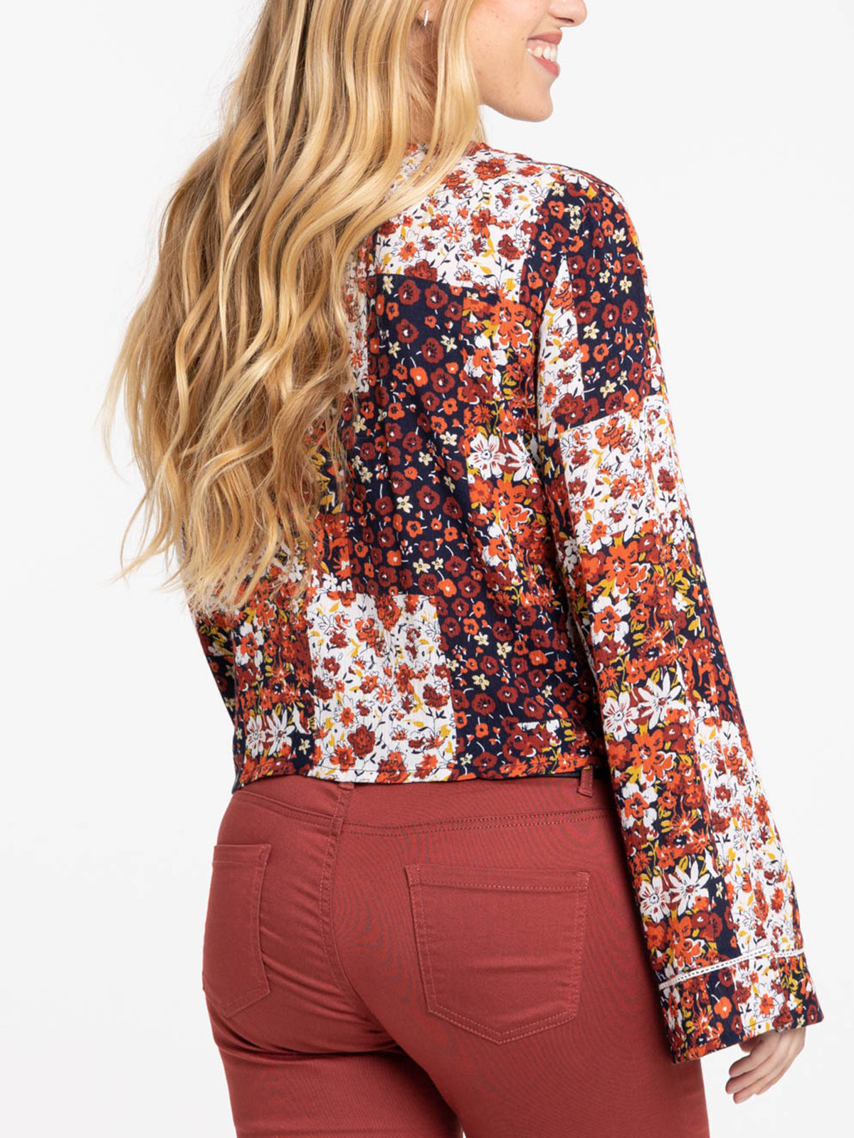 Chemise fleurie manches évasées femme Chemise fleurie manches évasées femme