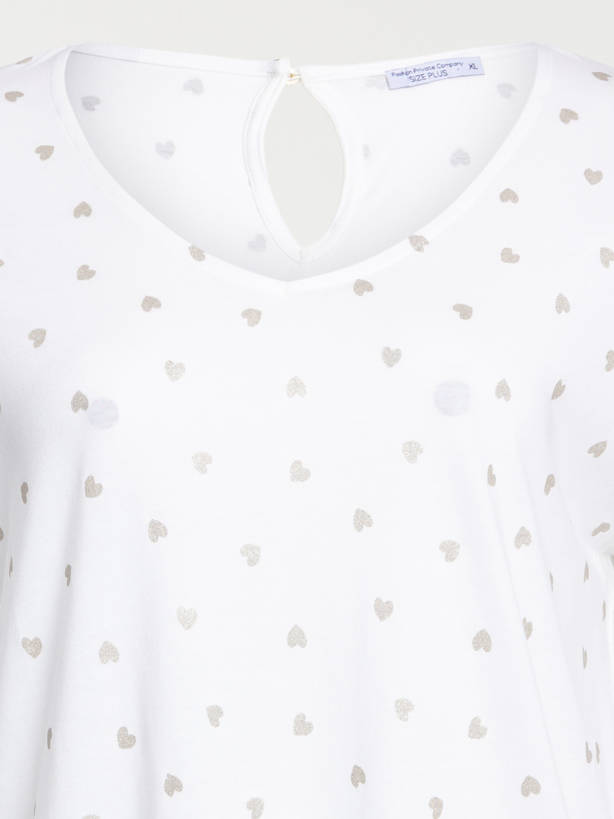 T-shirt motifs coeur grande taille femme