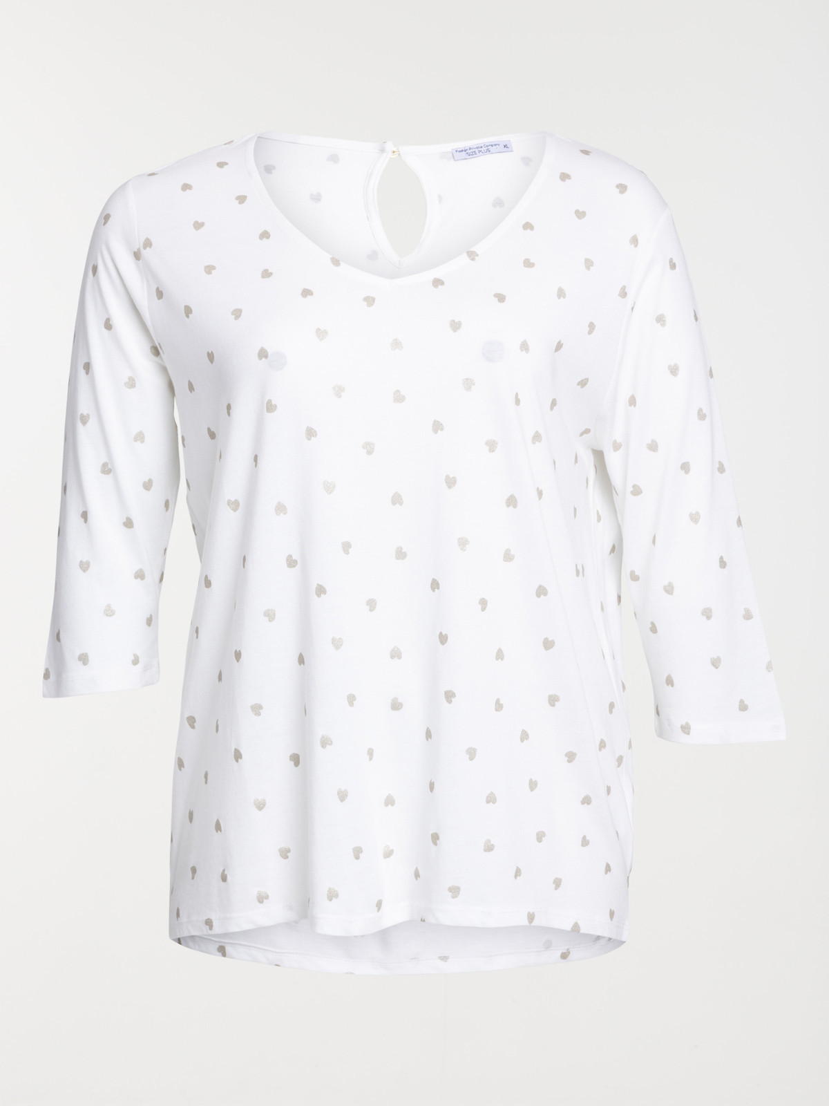 T-shirt motifs coeur grande taille femme