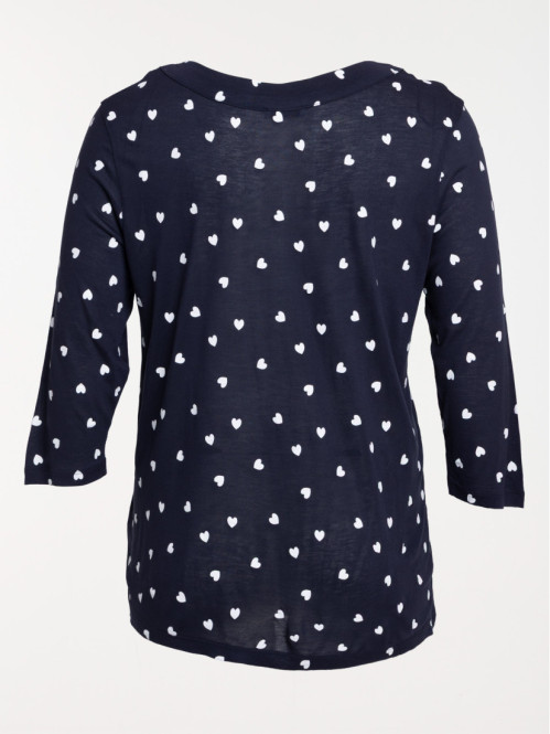 T-shirt col V coeurs grande...