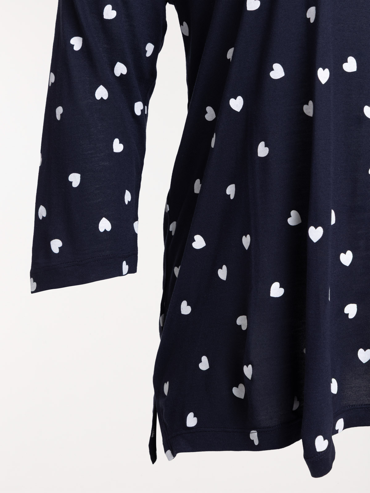 T-shirt col V coeurs grande taille femme