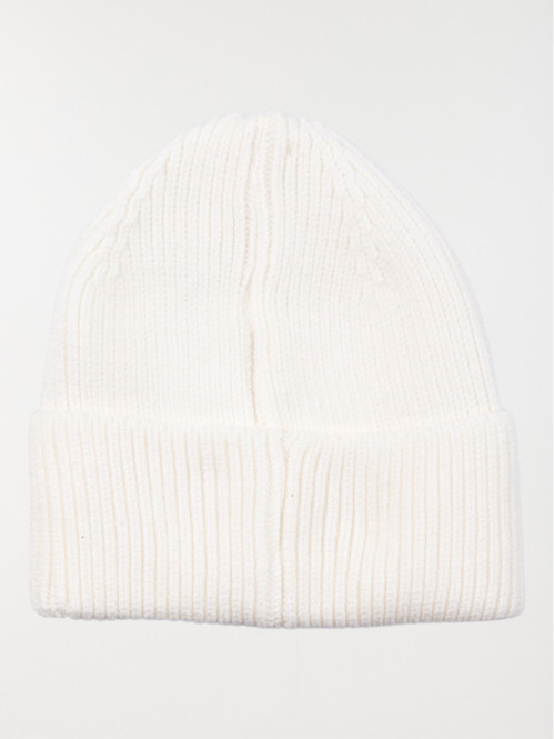 Bonnet revers écru fille