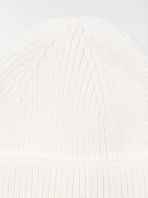 Bonnet revers écru fille