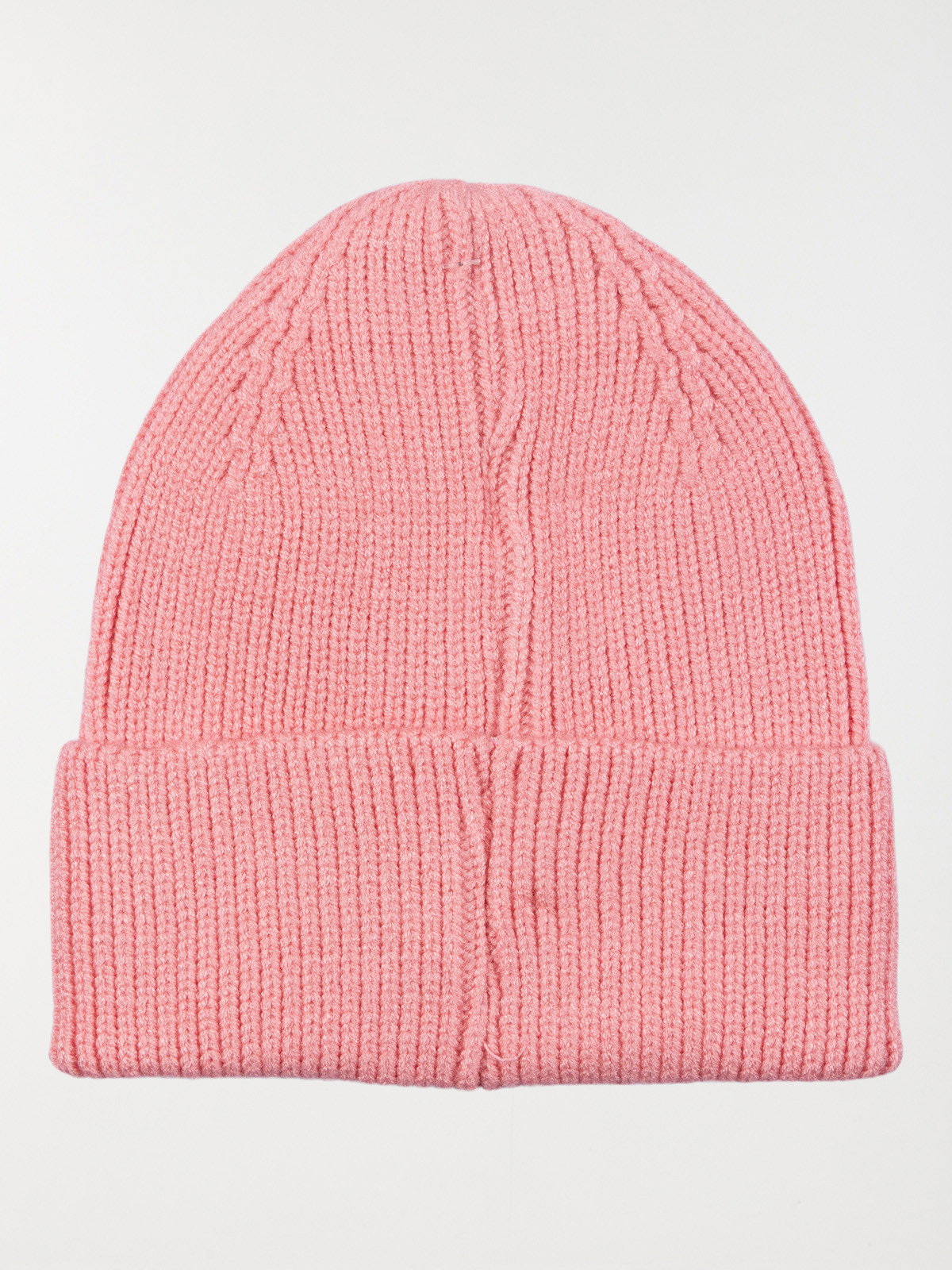 Bonnet revers rose fille