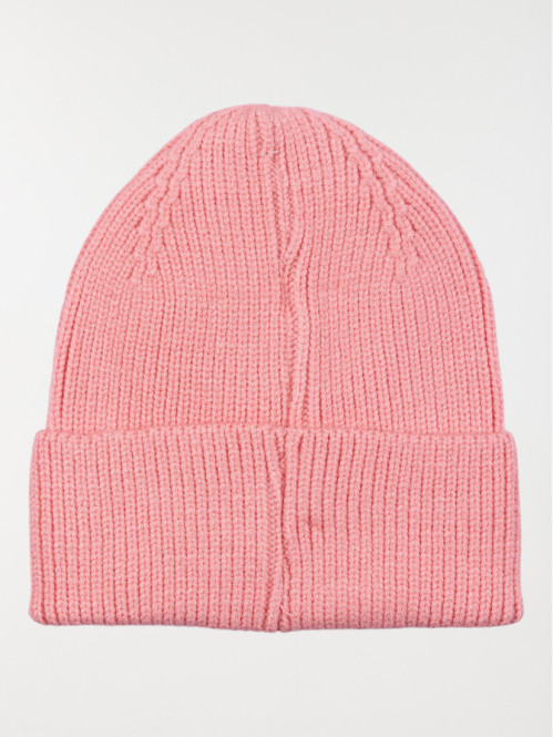 Bonnet revers rose fille