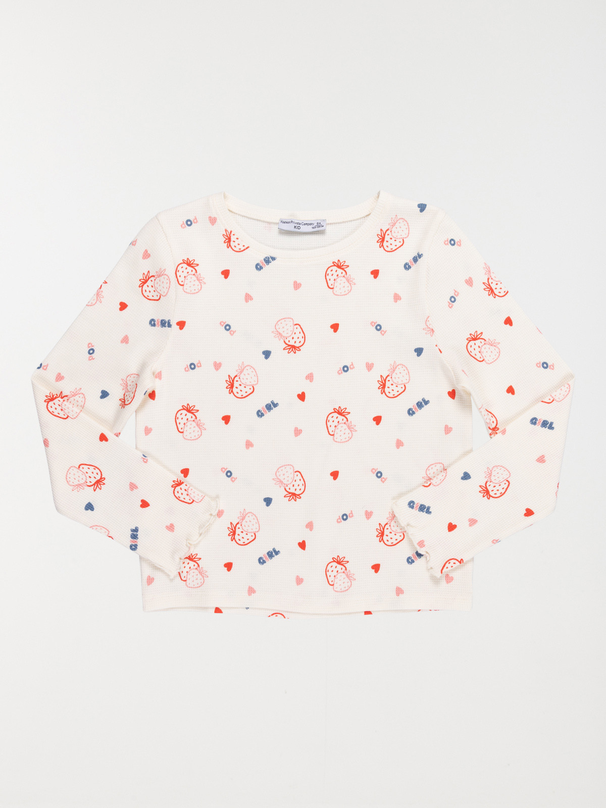 Tee-shirt cœur et fraise fille (3-12A) Tee-shirt cœur et fraise fille (3-12A)