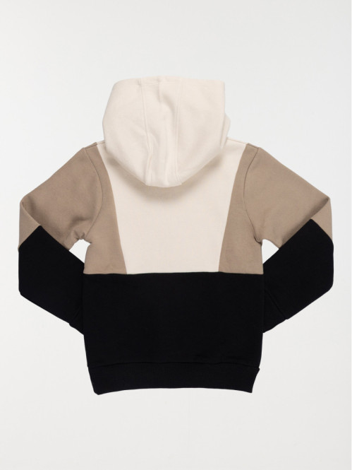 Sweat à capuche tricolore...