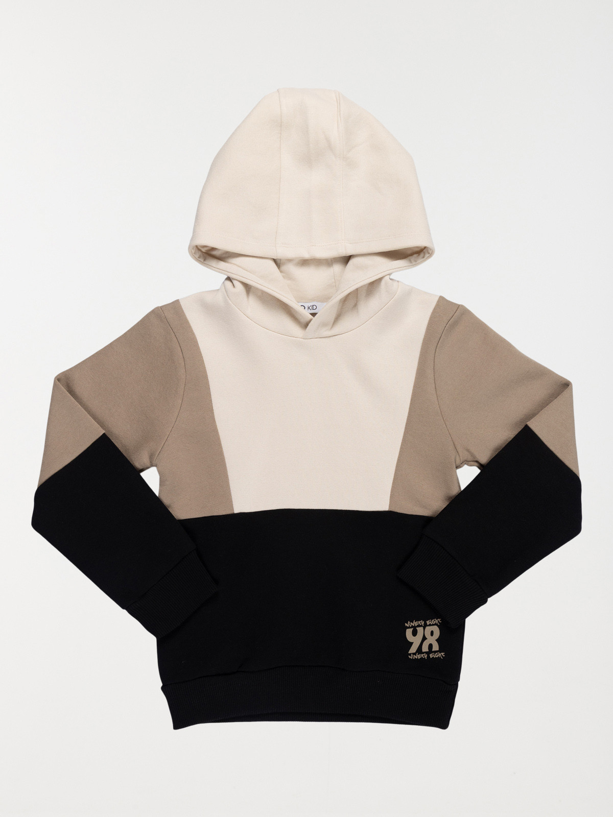 Sweat à capuche tricolore garçon (3-12A)