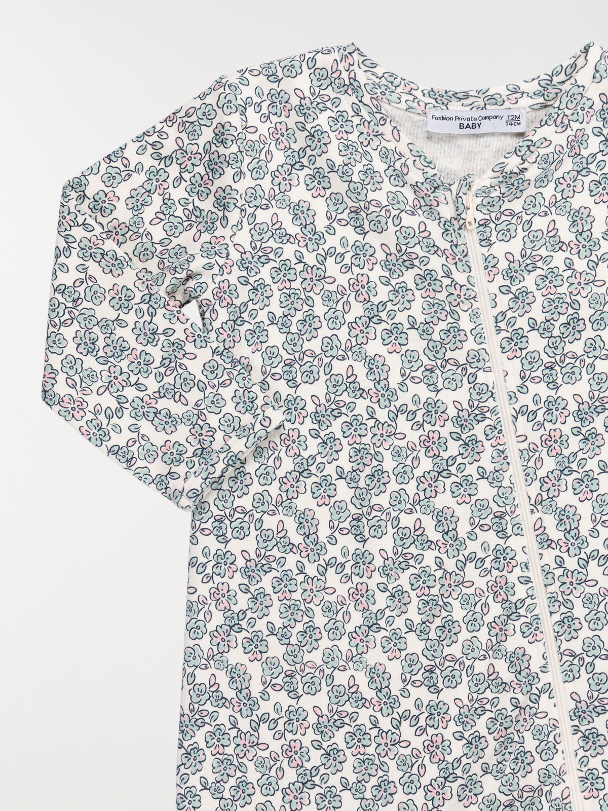 Dors-bien motifs fleurs fille (3-24M)