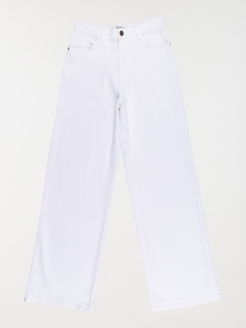 Jean blanc wide leg fille...
