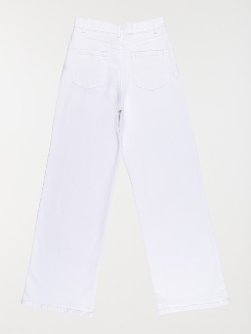 Jean blanc wide leg fille...