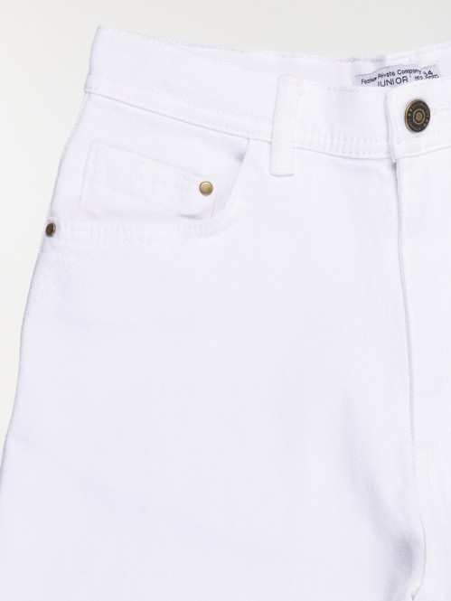 Jean blanc wide leg fille...