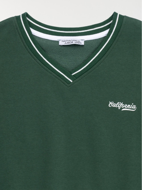 Sweat col V fille (XXS-M)