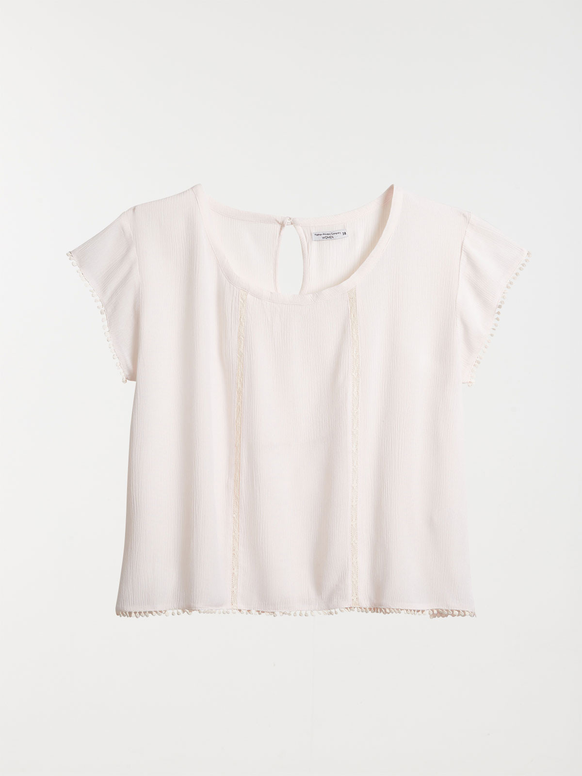 Blouse coloris light pêche femme