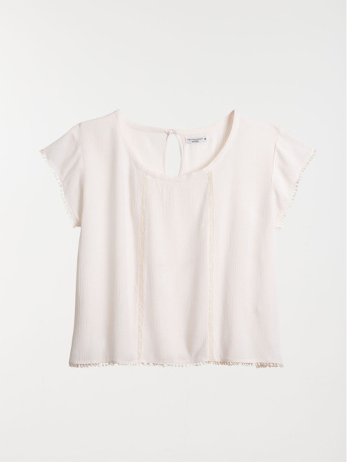 Blouse coloris light pêche femme