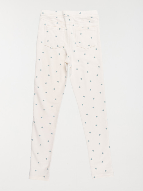 Jegging imprimé coeur fille (3-12A)