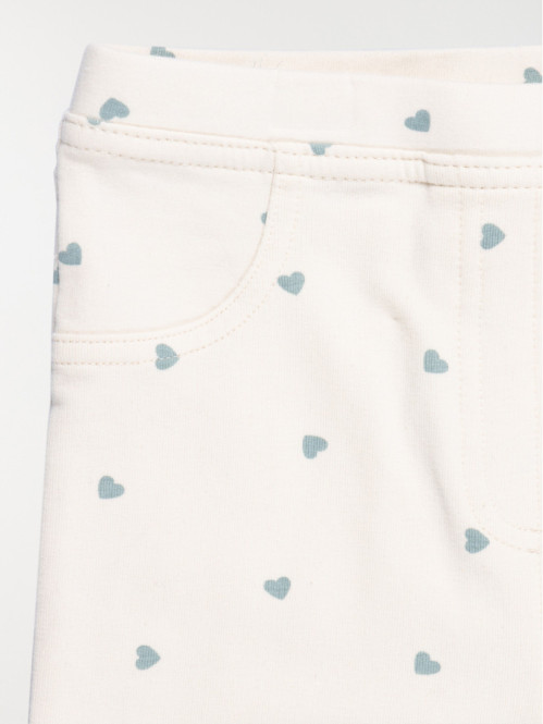 Jegging imprimé coeur fille (3-12A)
