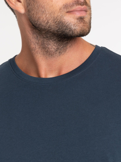 T-shirt col rond bleu nuit...