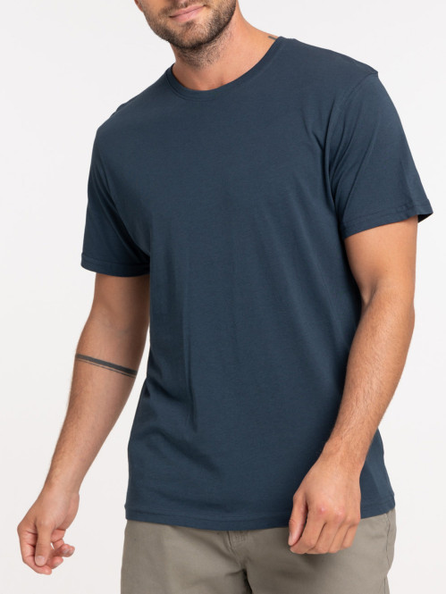 T-shirt col rond bleu nuit...