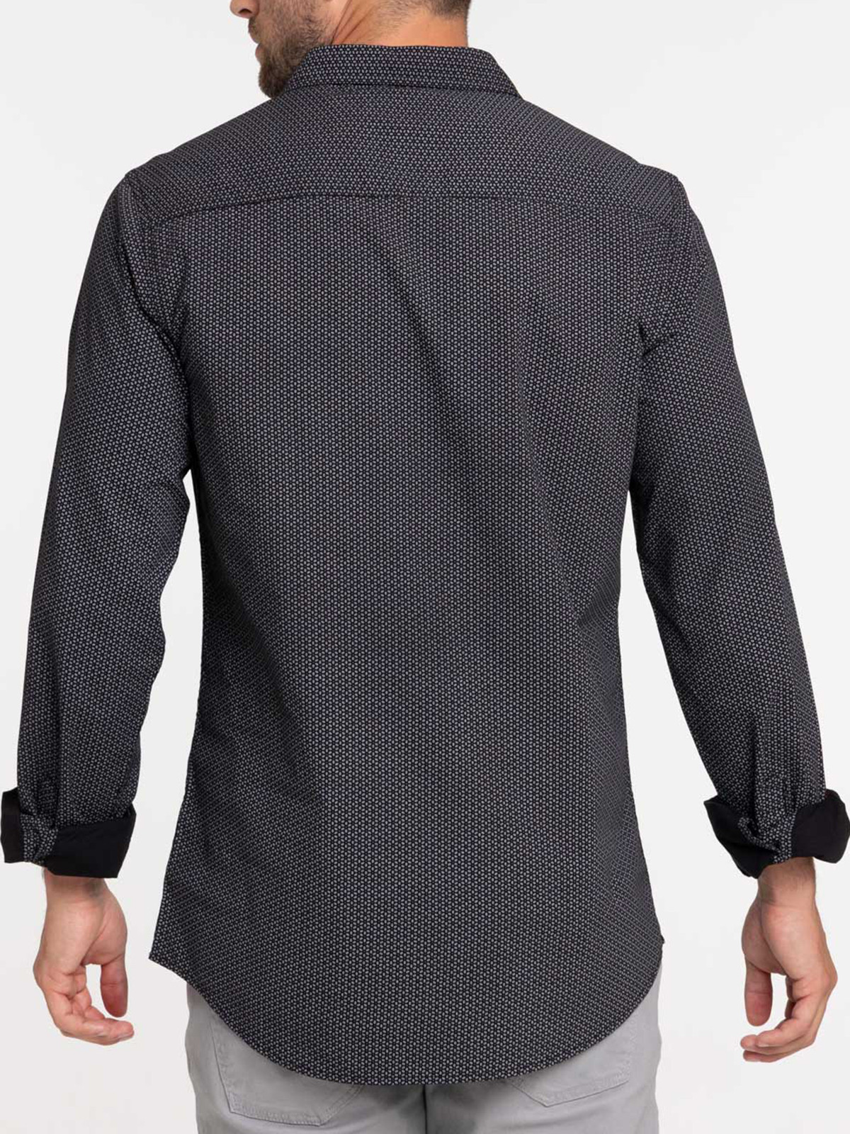 Chemise imprimée homme noir