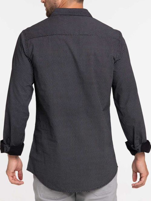 Chemise imprimée homme noir