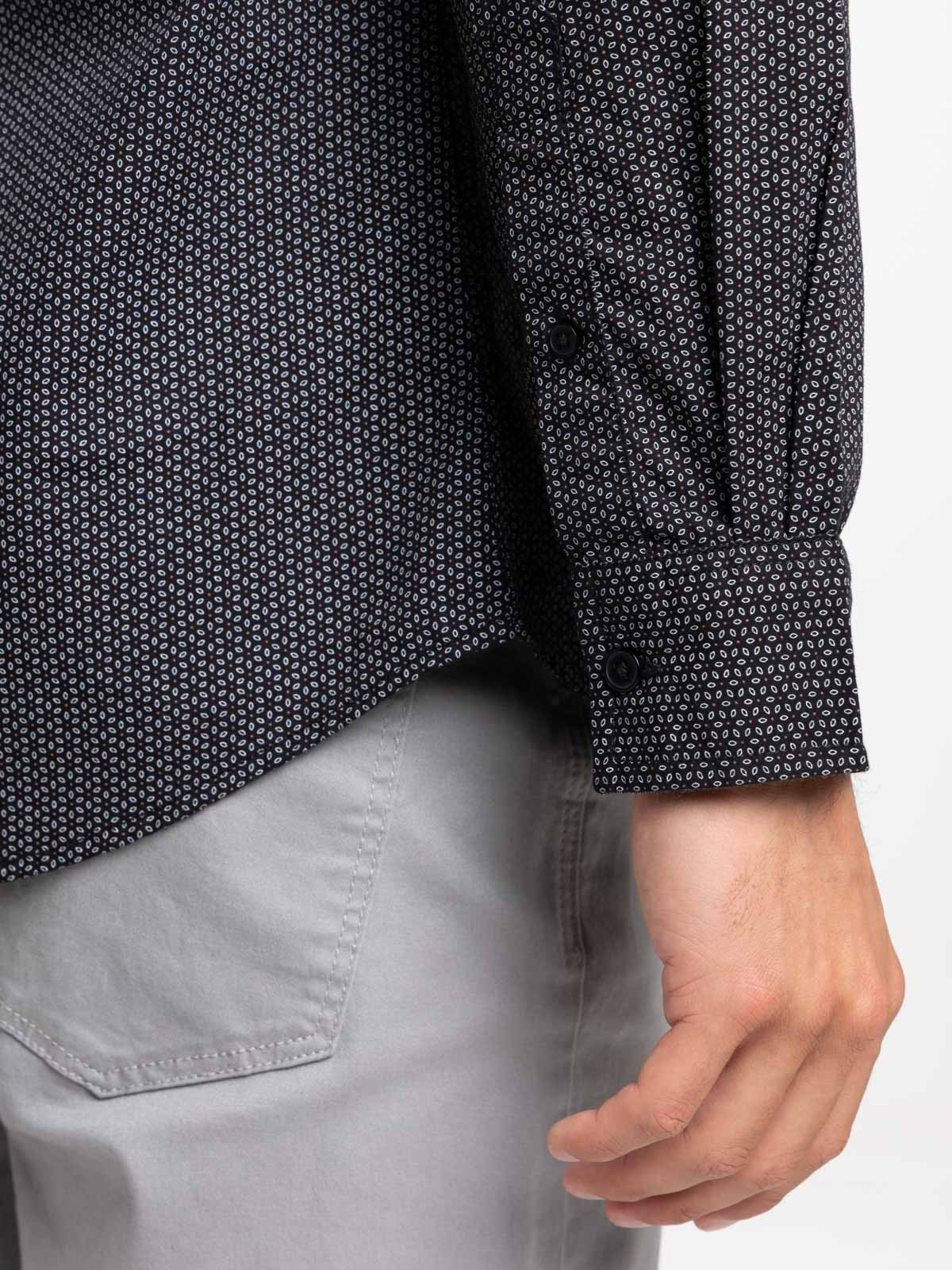 Chemise imprimée homme noir