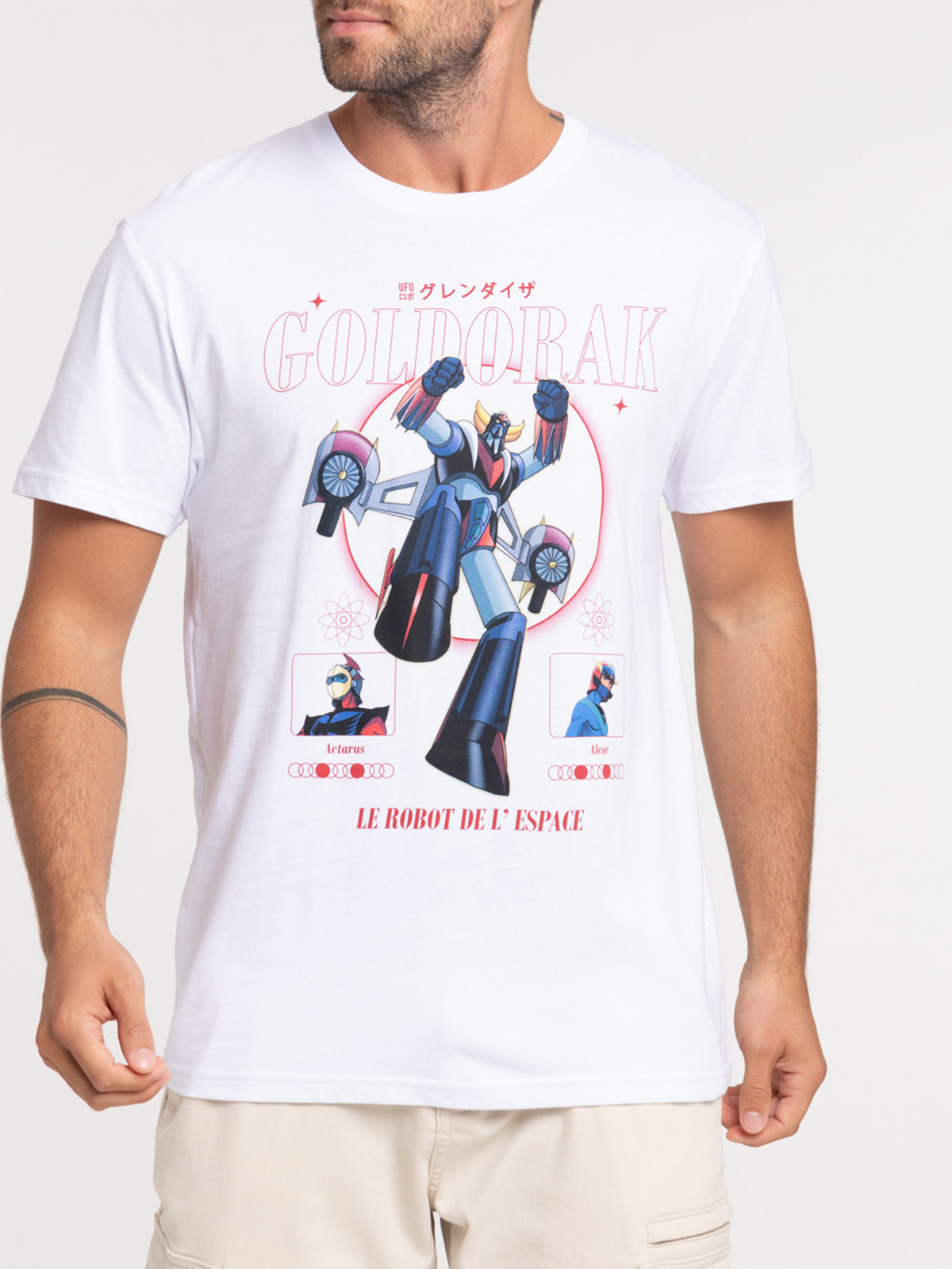 T-shirt blanc Goldorak homme