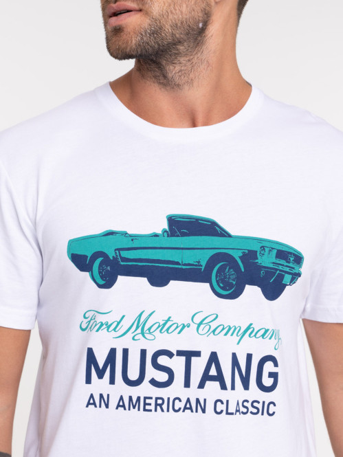 T-shirt blanc Ford Mustang...