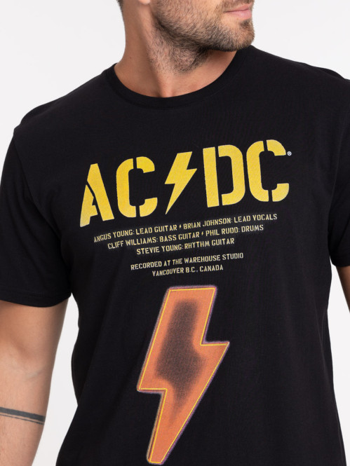 T-shirt noir ACDC homme
