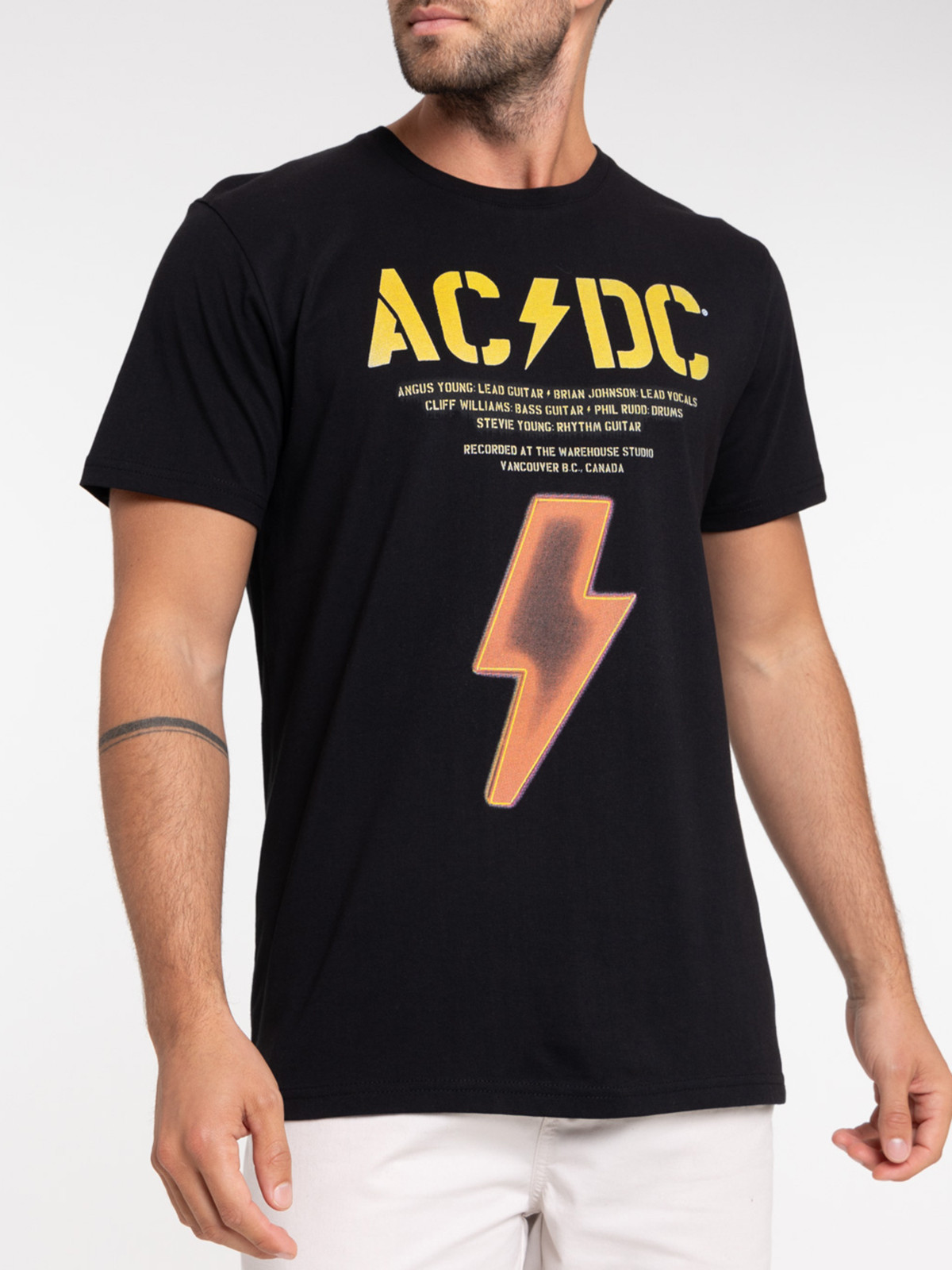 T-shirt noir ACDC homme