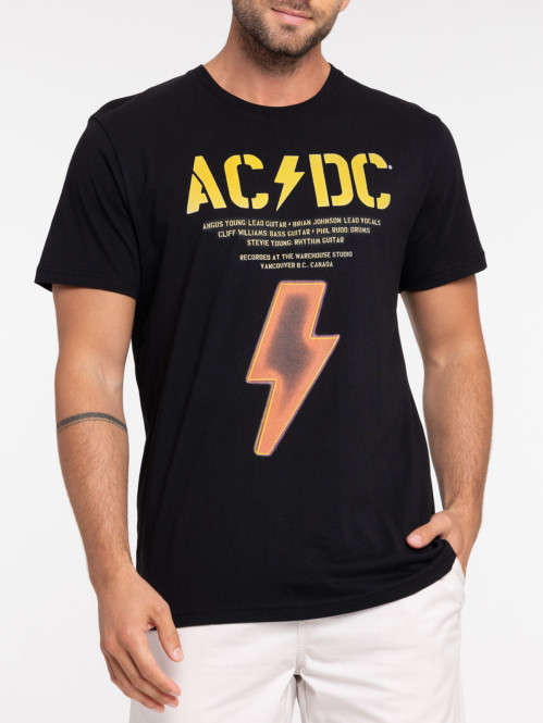 T-shirt noir ACDC homme