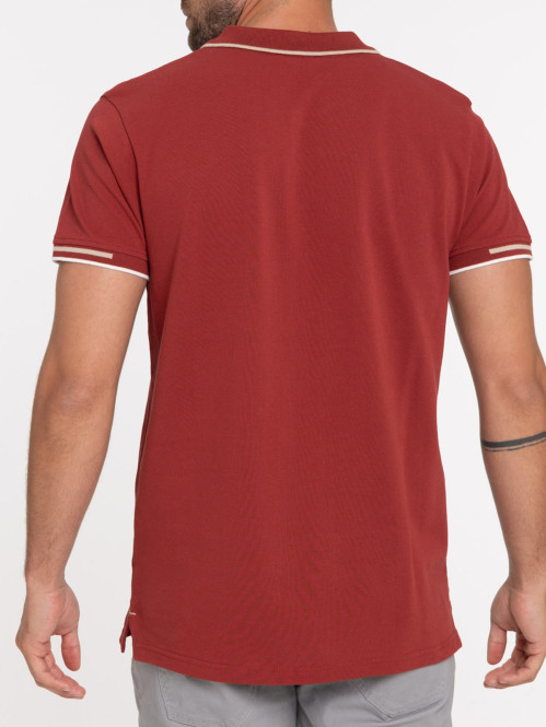 Polo zippé homme coloris...