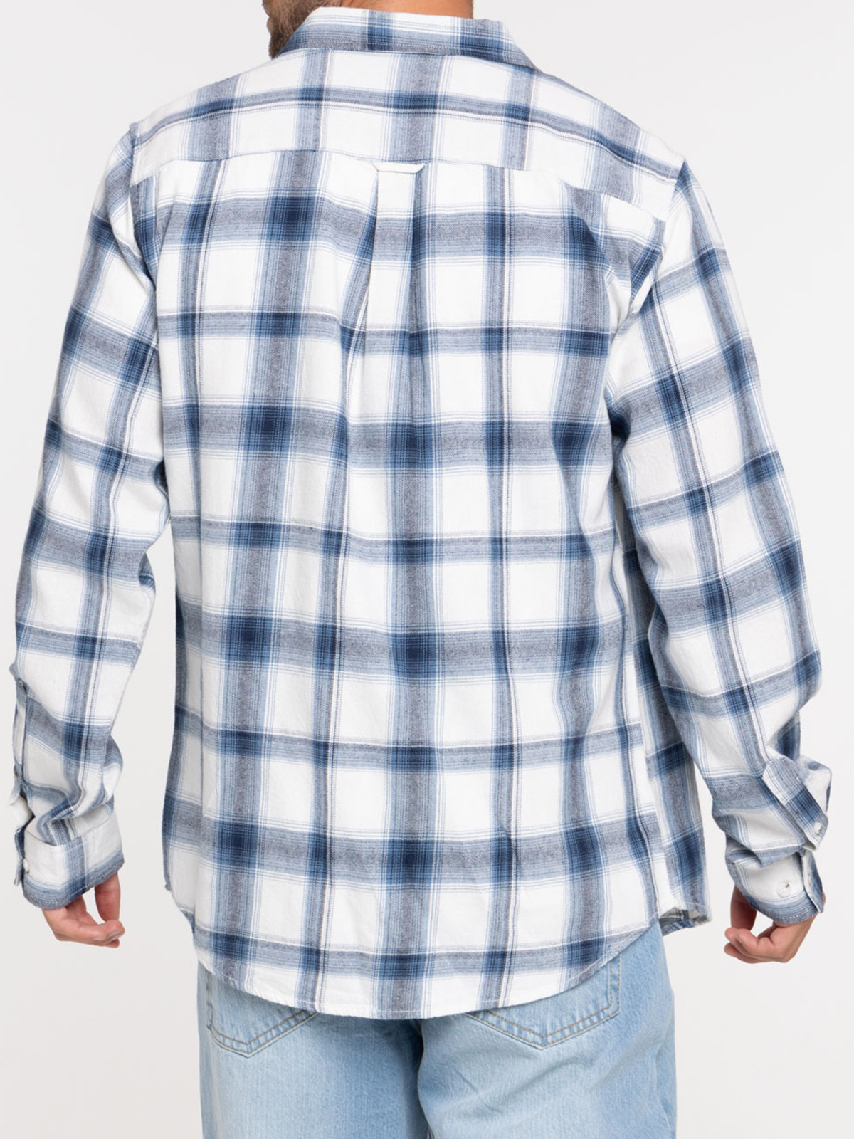 Chemise à carreaux denim homme