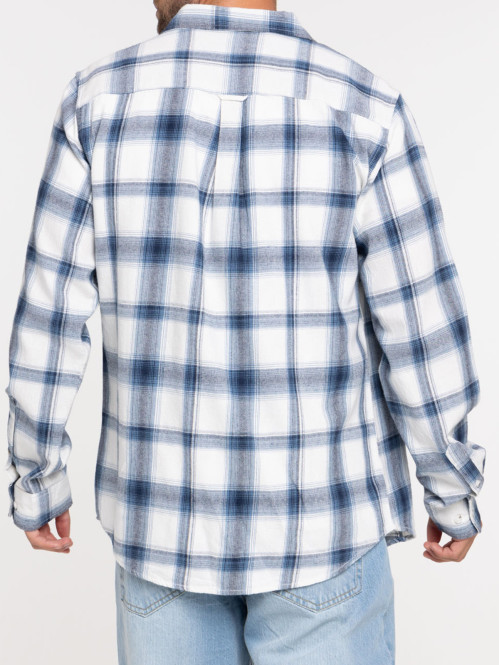 Chemise à carreaux denim homme