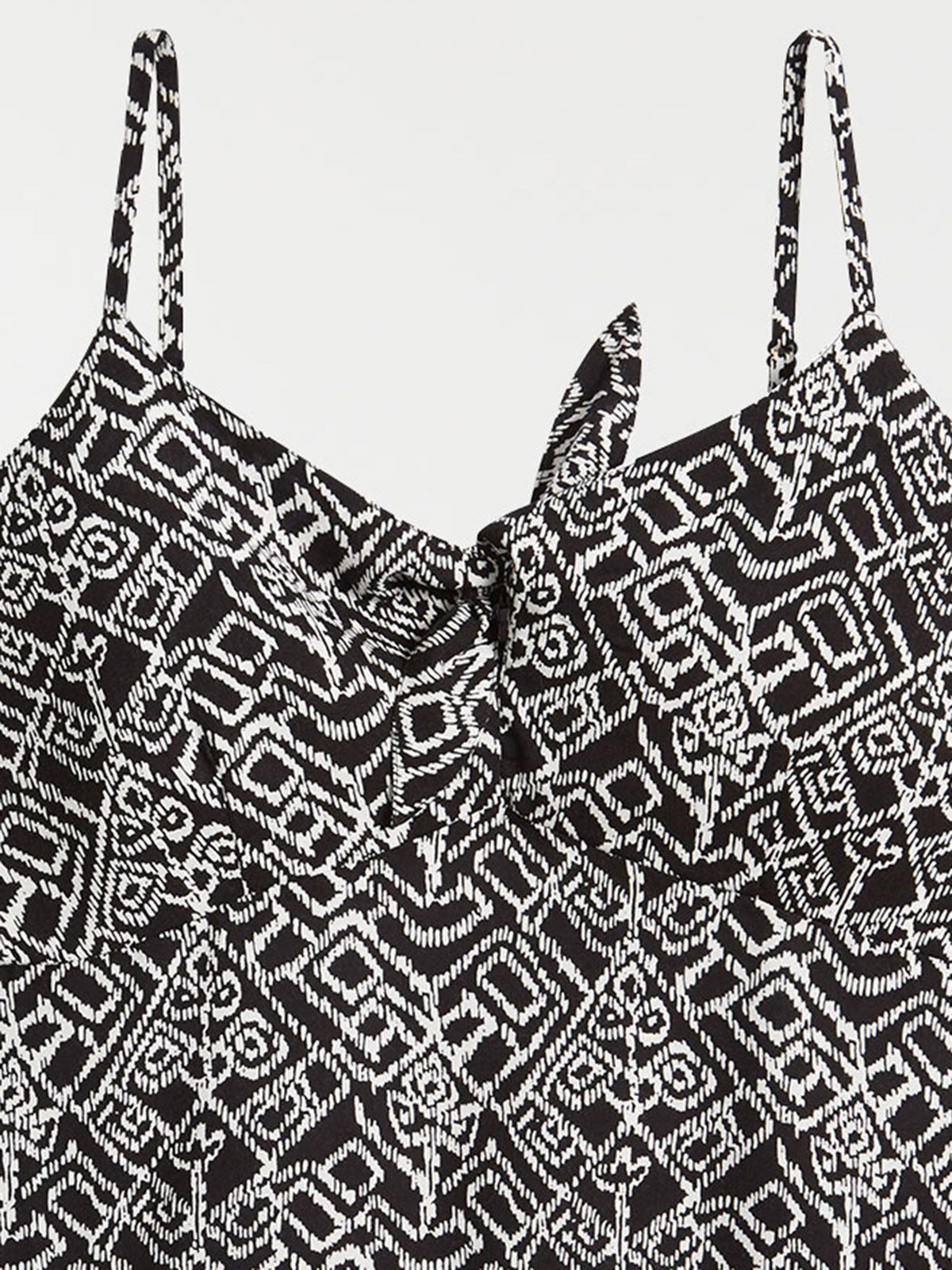 Top col V noeud motif ethnique femme Top col V noeud motif ethnique femme