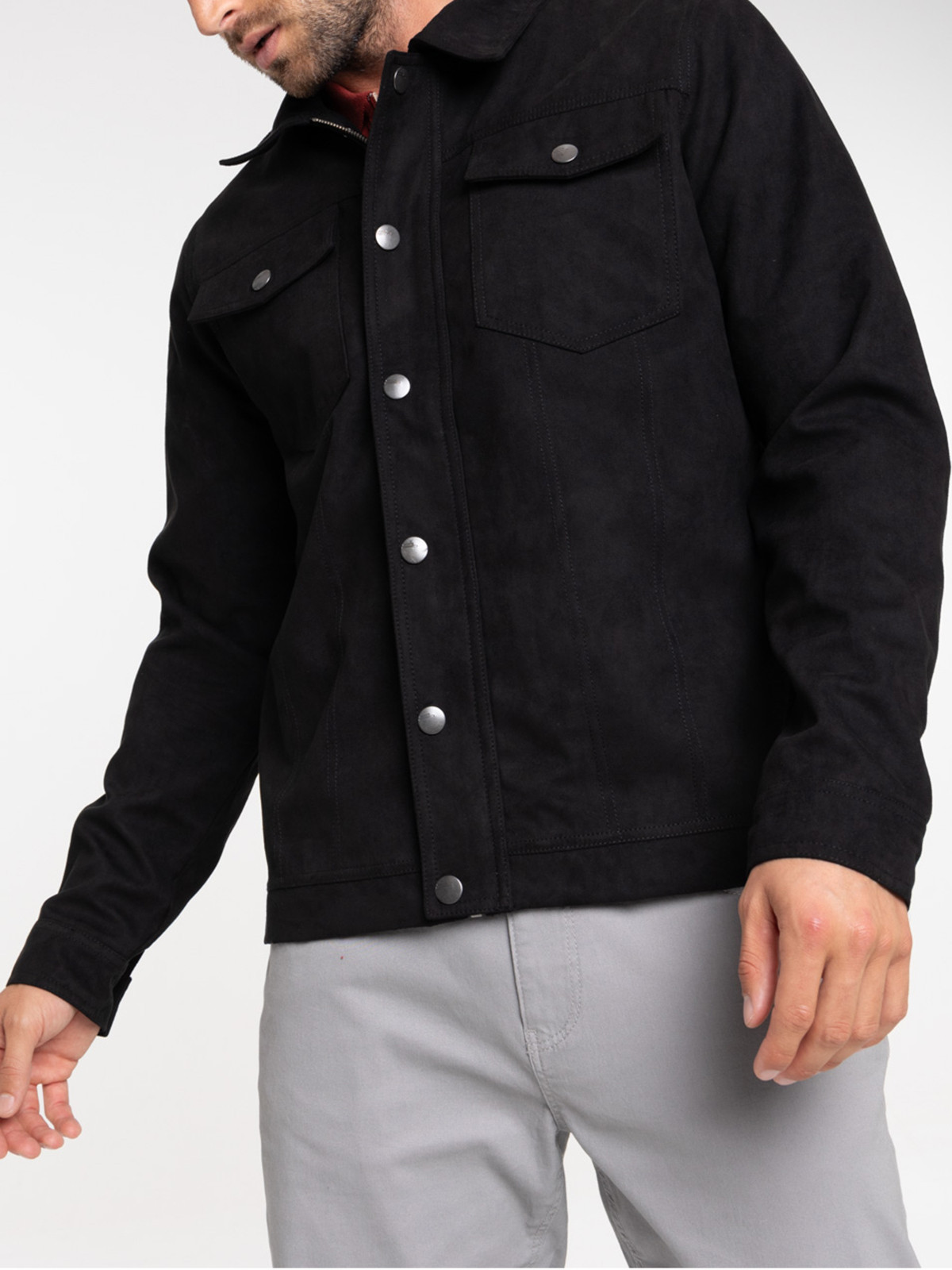 Veste suédine noire homme Veste suédine noire homme