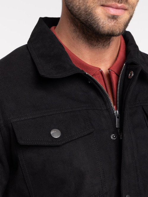 Veste suédine noire homme