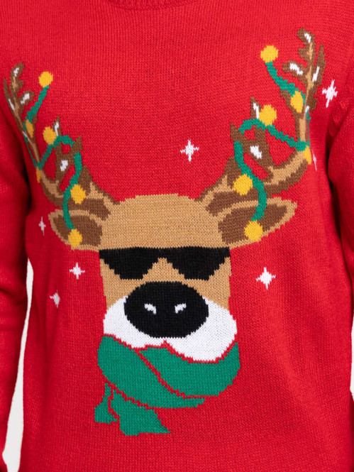 Pull renne de noël homme