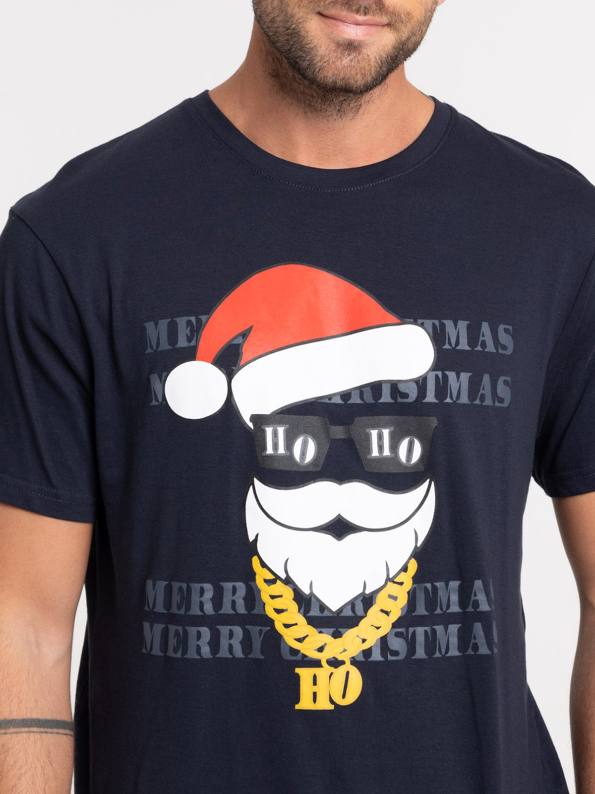 T-shirt de Noël homme marine navy T-shirt de Noël homme marine navy