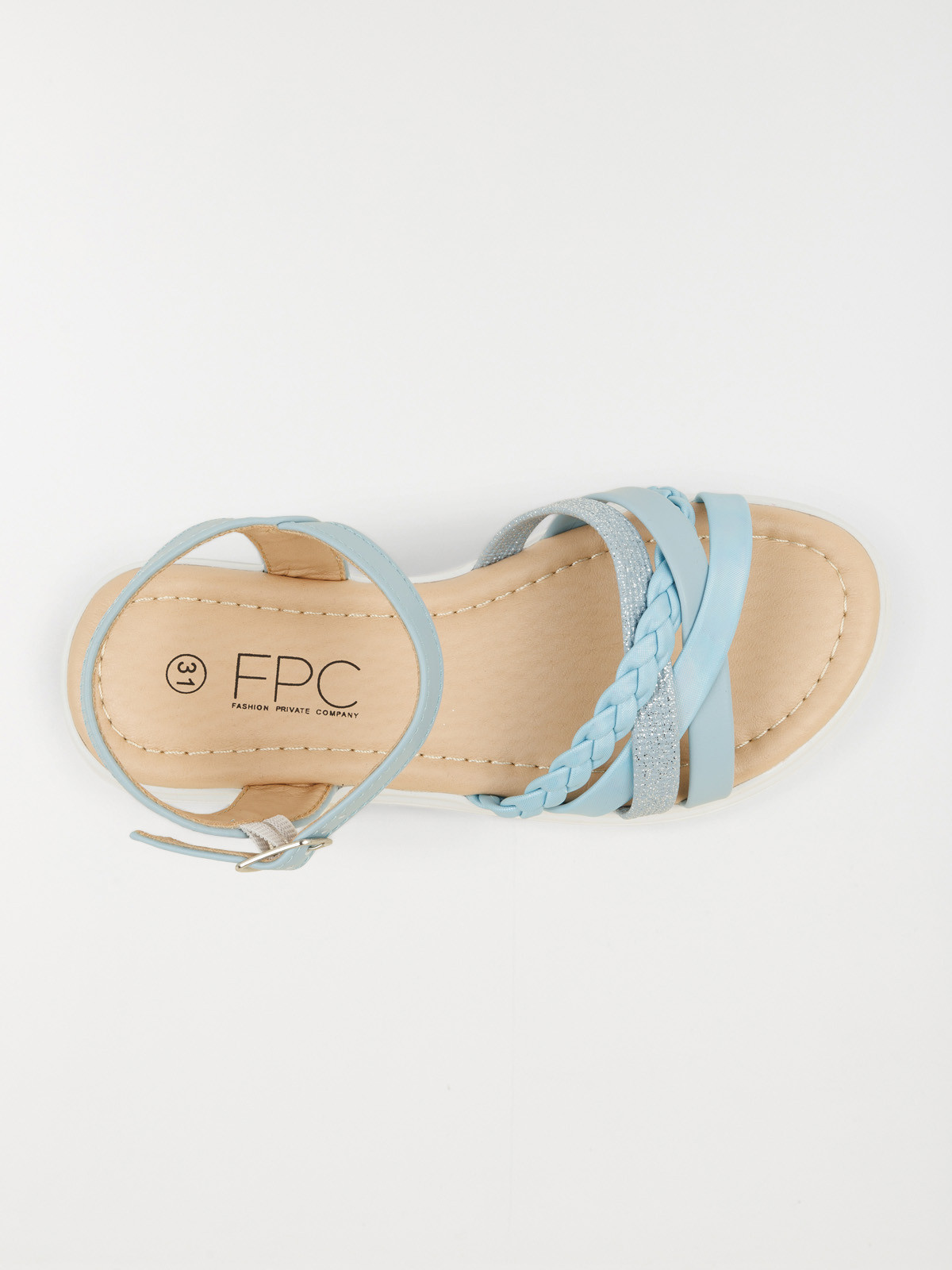 Sandale bleue plateforme fille (31-36)