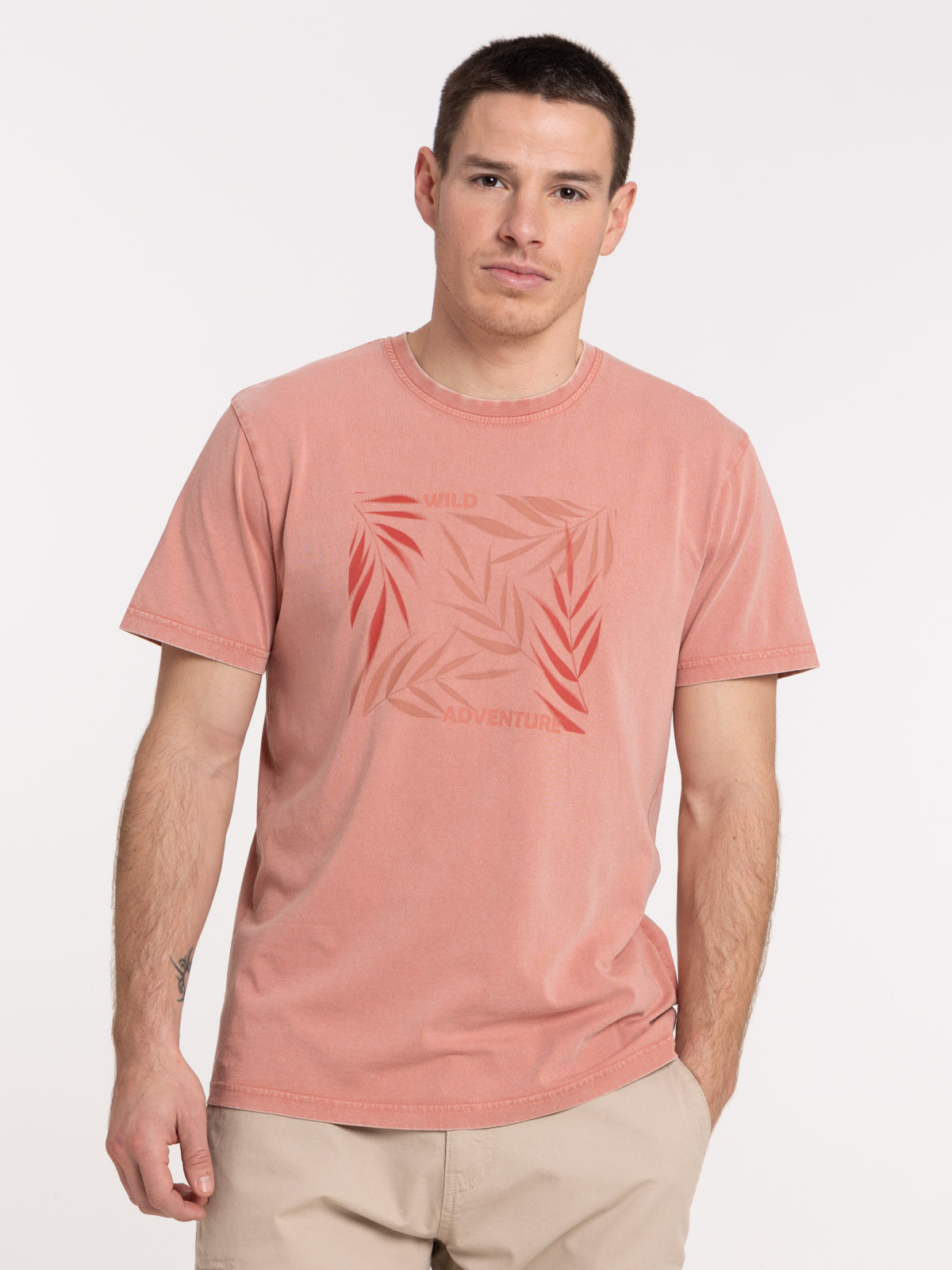 Tee-shirt imprimé rose sauvage homme Tee-shirt imprimé rose sauvage homme