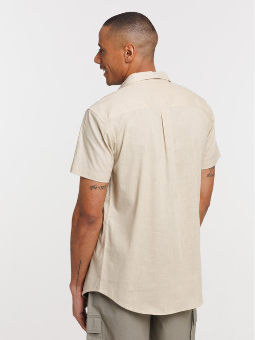 Chemisette beige grisé homme